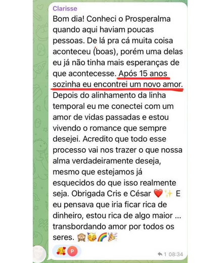 Depoimento: encontrei um novo amor após alinhamento da linha temporal