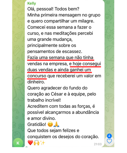 Depoimento: consegui duas vendas e ganhei um concurso